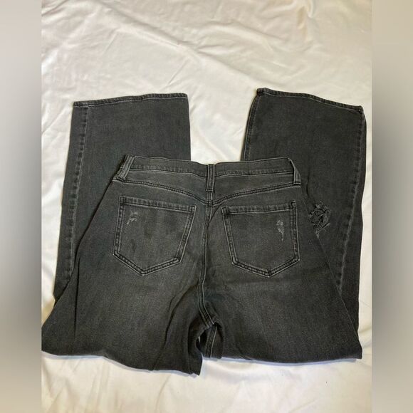 So clothing black distressed super high-rise wide leg 90s jeans - Picture 5 of 6